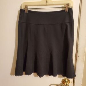 Express Black Lace Trimmed Mini Skirt